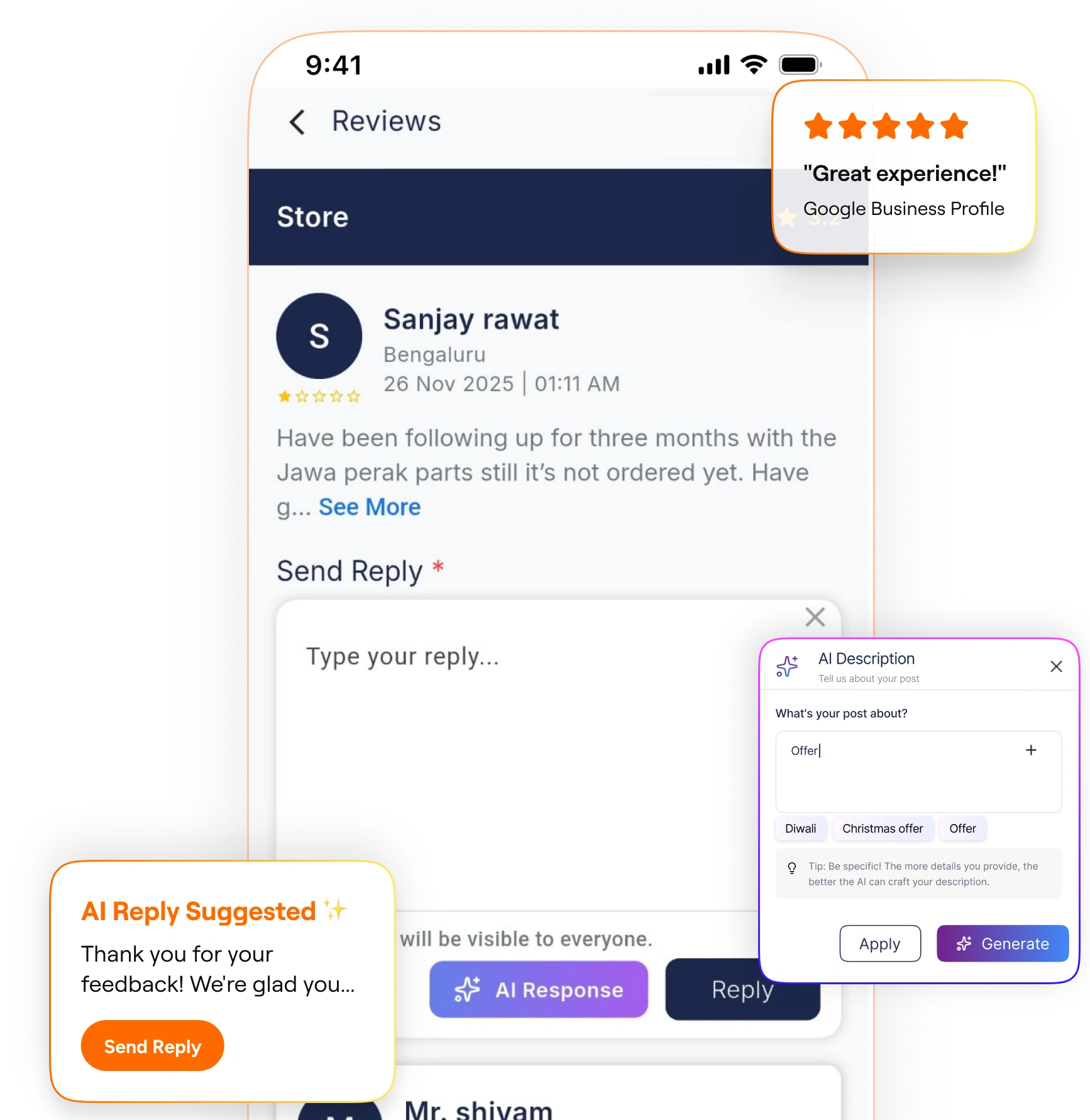 Lylom Review Management Dashboard